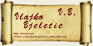 Vlajko Bjeletić vizit kartica